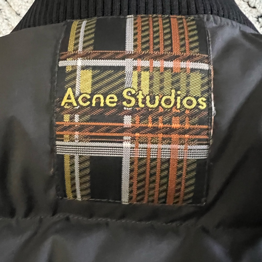 Acne Studios Black Cropped Puffer Jacket - Picture 3 of 7